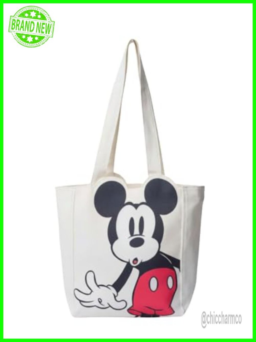 Disney Polyester Canvas Tote Bag Large Shoulder Beach Travel Carryall